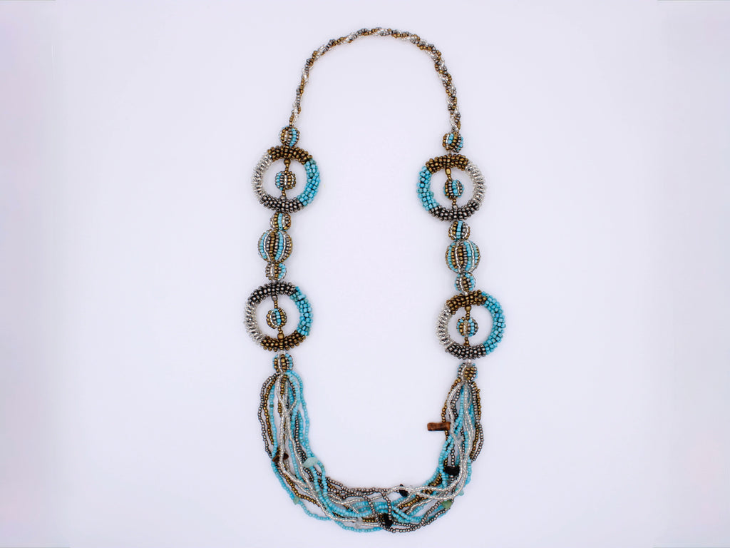 Collana Legame – Collana in perline con elementi intrecciati Surya