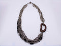Collana Goccia – Collana multifilo con inserto in legno ebano Surya