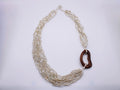Collana Goccia – Collana multifilo con inserto in legno ebano Surya
