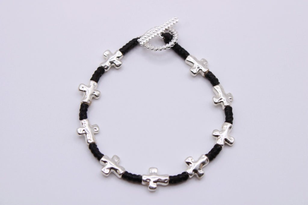 Bracciale Croce - Bracciale filo cerato Surya