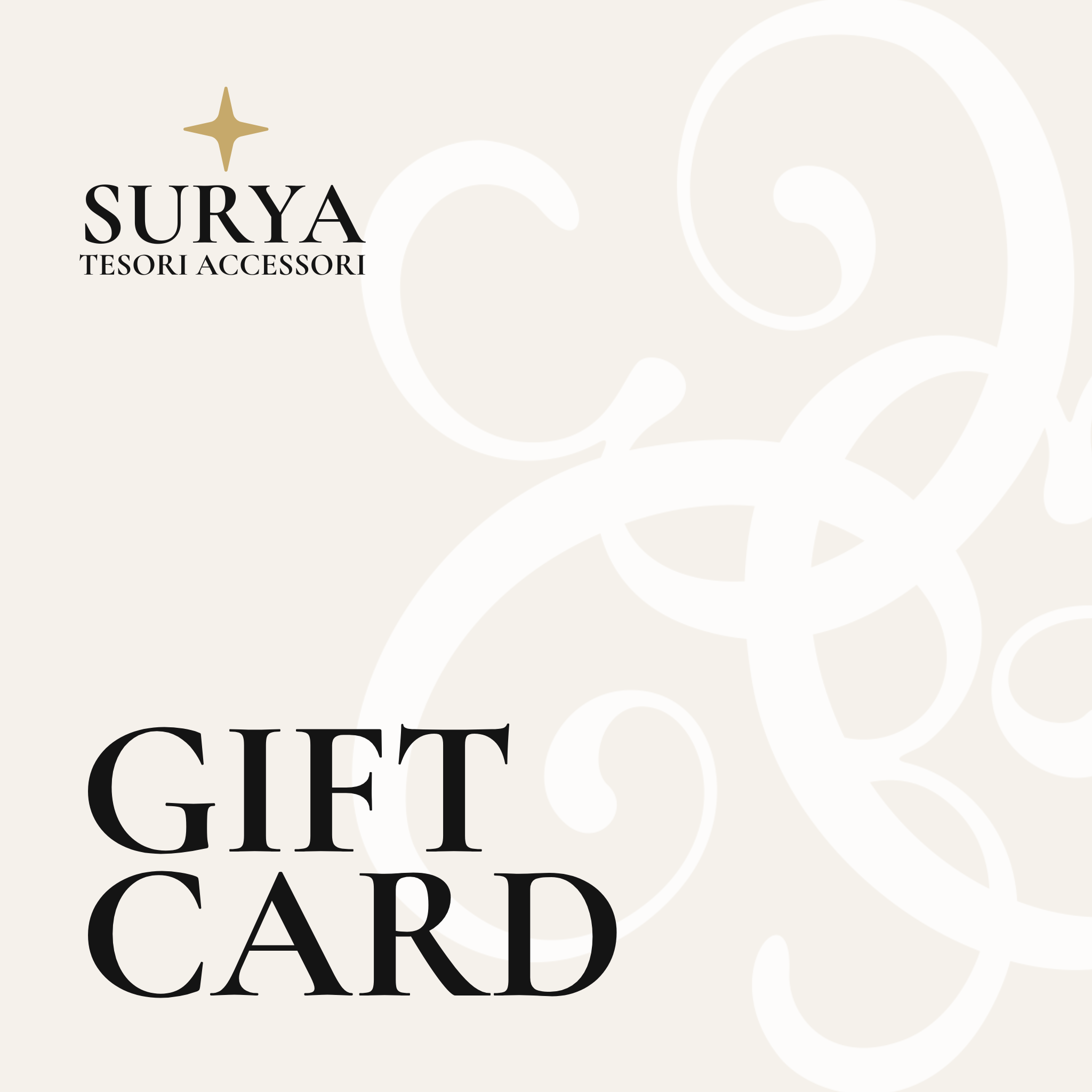 Gift Card – Scegli l’importo Surya